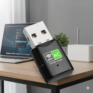 Ac600 Dual-Band Mini USb wifi Adapter for Pc Laptop - 2.4Ghz/5Ghz Wireless Network Receiver, Supports Windows 11/10/8/7/Xp, fast USb Internet Dongle