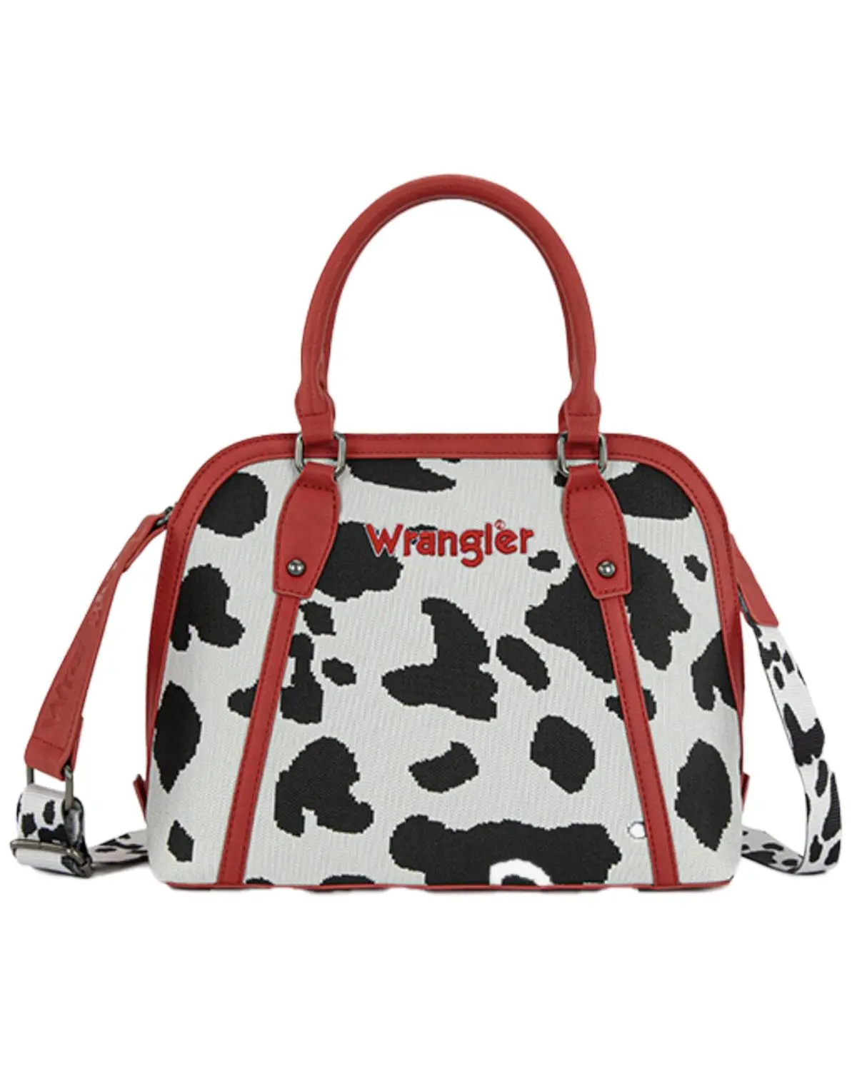 Wrangler Women's Women'S Cow Print Satchel Crossbody Bag - Wg301-818Rd