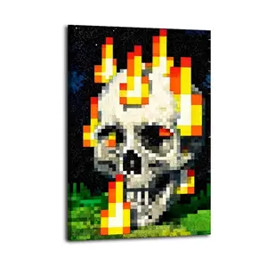 Burning Poster Canvas Wall Art Home Decorative Prints Fade-Resistant Canvas Print Various Size for Home Gym Office Wall Decor