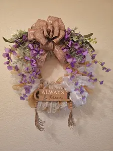 Custom Bridal Wreath, Always & Forever Wedding Wreath, Personalized Rustic Wedding Décor, Engagement or Anniversary Gift
