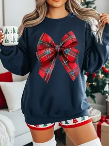 Tartan Bow ~ Unisex Crewneck Sweatshirts Printed in the USA