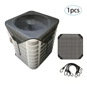 Outdoor Air Conditioner Cover, 1-piece set, durable outdoor windproof air conditioner cover, dustproof and cold wind resistant, mesh fabric for ventilation, household items