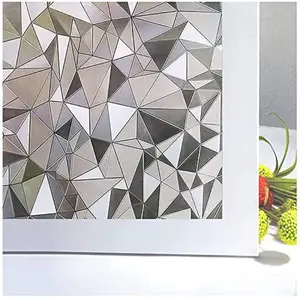 3D No Glue Static Cling Window Films Privacy Cut Glass Window Sticker for Bathroom Office Kitchen Window Decor 17.7"x 78.7"