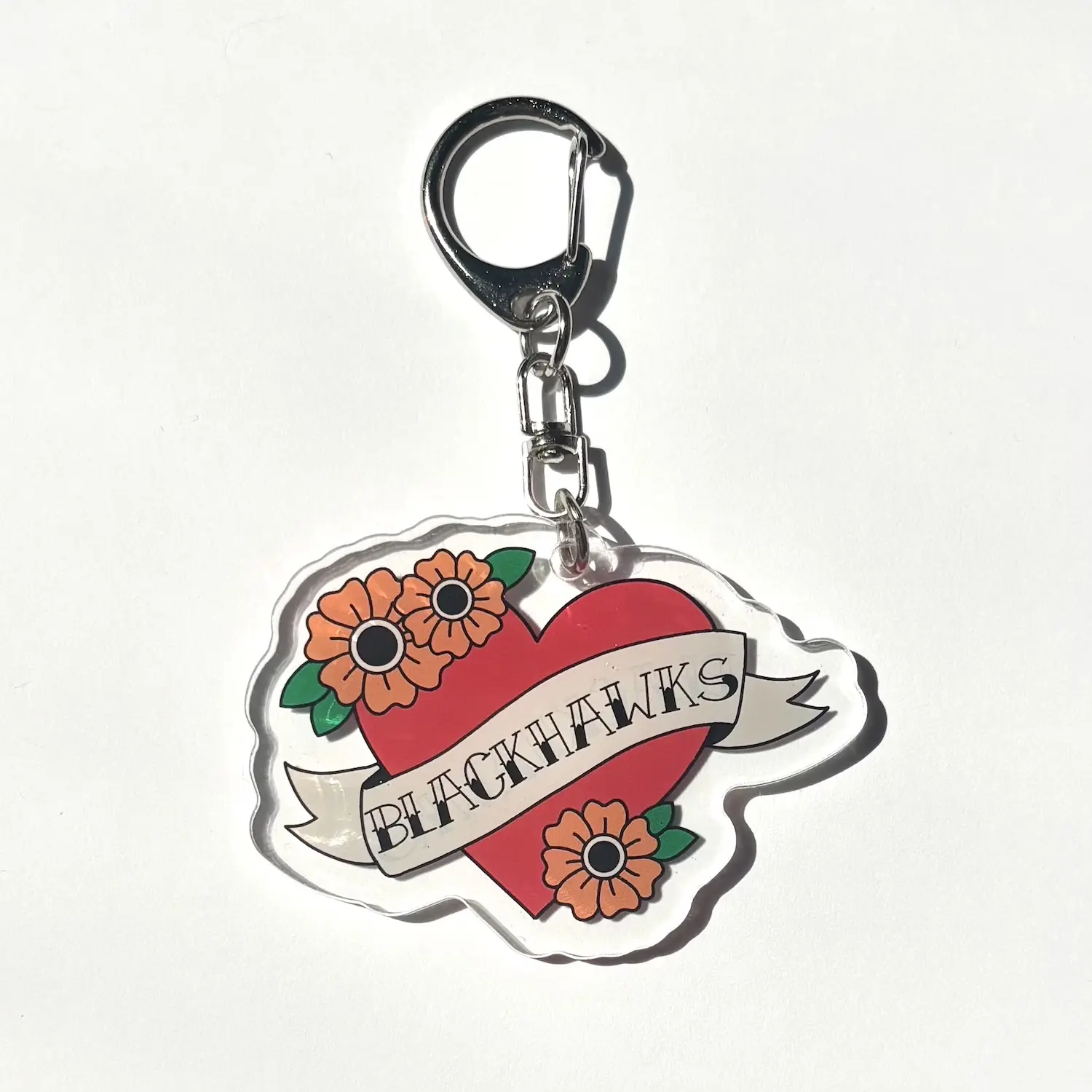 Blackhawks Hockey Acrylic Keychain
