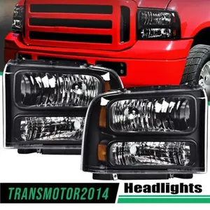 Fit For 99-04 Ford Super Duty F250 F350 Excursion Conversion Headlights 1Pair