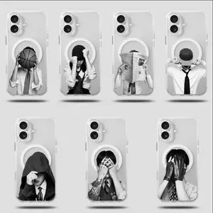 Retro-Style Phone Case - "We Are Back"Magnetic Protective Cover. Featuring a vintageblack-and-white aesthetic and artistic boy banddesign, this K-Pop concert-themed merchandise iscrafted exclusively for ARMY. (Compatible withiPhone Xthrough 17 SAMSUNG  H5