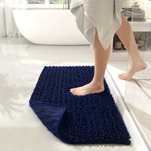 Luxurious Non-Slip Bathroom Mat, Soft Absorbent Machine-Washable Rug for Restroom Floor, Sink, Tub, Shower, and Muddy Pet Footwear, Bathroom Carpet