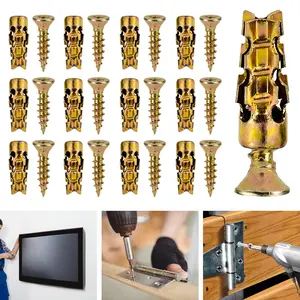 bogoeooa 6*14mm Door Hinge Thread Repair Screws, 30Pack/60Pack Short Expansion Wall Anchors, Stripped Thread Repair Fixer for Cabinet, Tile, Stone and Partition Hinge Mounting fathersdaygift fathersdaygift