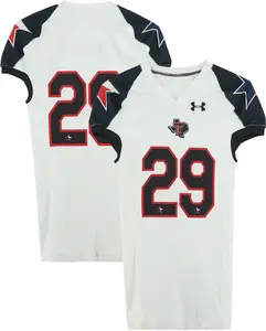 Texas Tech Red Raiders Team-Issued #29 White and Black Jersey from the 2013 NCAA Football Season - Size 42