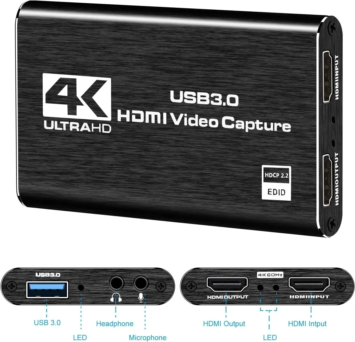 4K USB 3.0 HDMI Video Capture Card, Plug-and-Play, High-Definition Recording and Capture Card 4K USB 3.0 HDMI Video Capture Card, Plug-and-Play, High-Definition Recording and Capture Card