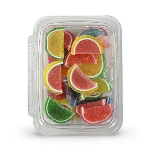 Cavalier Full Size Fruit Agar Jelly Slices, World Famous Quality, Assorted Flavors, Kosher, 1 lb. Tub