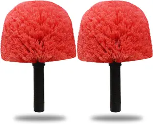 2-Pack Twist-On Cobweb Duster Head Brush, Washable Spider Web Cleaner for Indoor, Outdoor Use