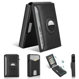 2026 Upgraded Wallet for Men, Mens Wallet for RFID Blocking, Minimalist Bifold Pop Up Aluminum Credit Card Case Holder 7-11 Cards with ID Window & Cash Slot, No Airtag Included
