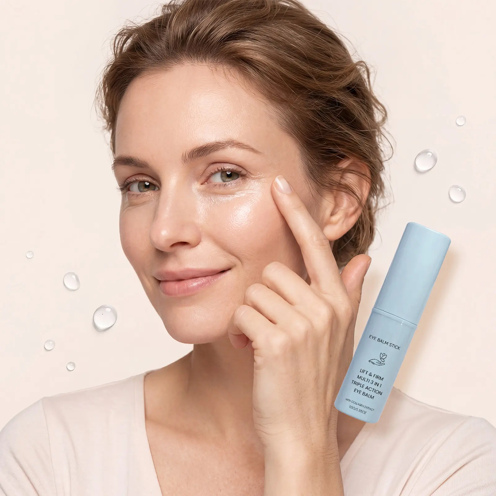 Luxe Eye Balm, Eye Balm Stick, 3-in-1 Hydrating & Smoothing Eye Cream with Collagen, Lightweight Formula for Daily Eye Care, Portable Design