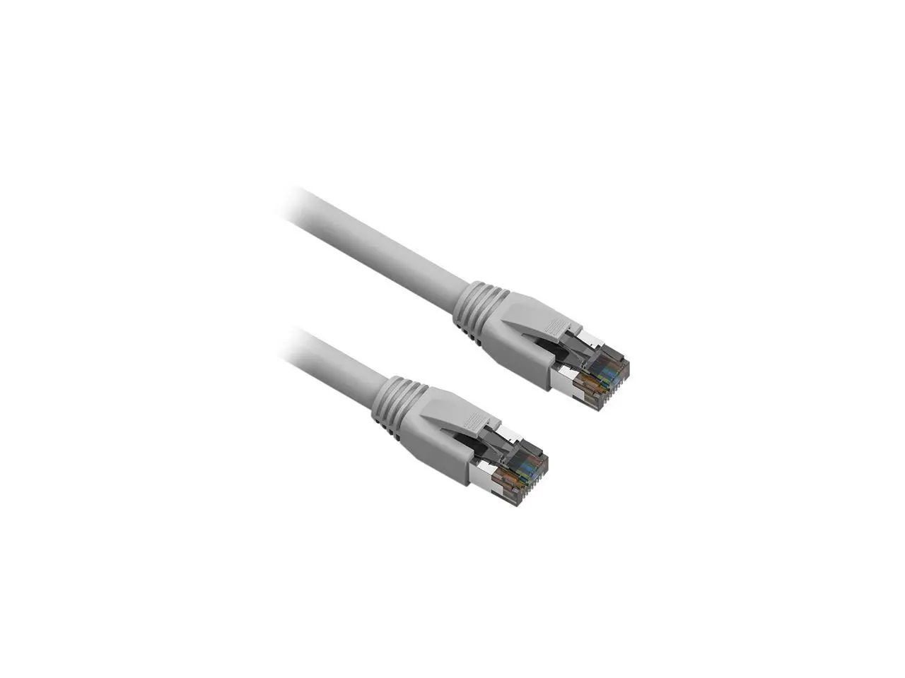 Nippon Labs Cat8 RJ45 50FT Ethernet Patch Internet Network LAN Cable, Indoor/Outdoor, 24AWG, Shielded Latest 40Gbps 2000Mhz, Weatherproof S/FTP for Router, PS4, PS5, Xbox, PoE, Switch, Modem (Gray)