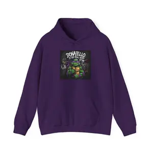 Ninja Turtle Hoodie, Fun and Cozy Pullover for Kids and Teens, Perfect for Birthdays, Halloween, and Movie Nights, Donatello Design, Unique