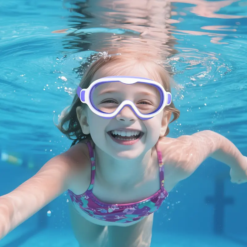 Children's and teenagers' goggles with large frame and high-definition anti-fog silicone goggles are suitable for boys and girls aged 6 to 15.