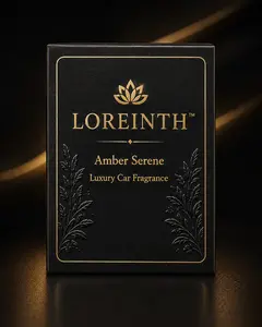 Loreinth Car Diffuser - Luxury Scent Aroma  / black Clip (Golden Amber).