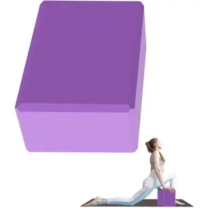 Yoga Block - Unsupported Latex Eva foam - Soft non slip surface with bevel for yoga, pilates, meditation - Yoga accessories for stability, balance and deep stretching