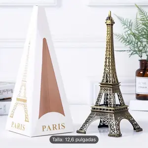 Eiffel Tower Paris 1 Unit 18cm Metal Decorative Ornament Crafted Artisanal Design 12.6 Inches Tall Paris Talla 12.6 pulgadas