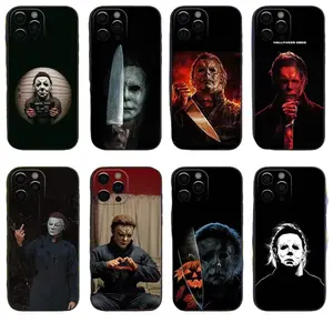 M-Michael Myers COOL Halloween Phone Case For iPhone 17 promax 17Air,17e,17,16,15,14,13,12,11,Pro,X,XS,Max,XR,Plus,Mini shockproof Soft tpu back silicone Black Cover