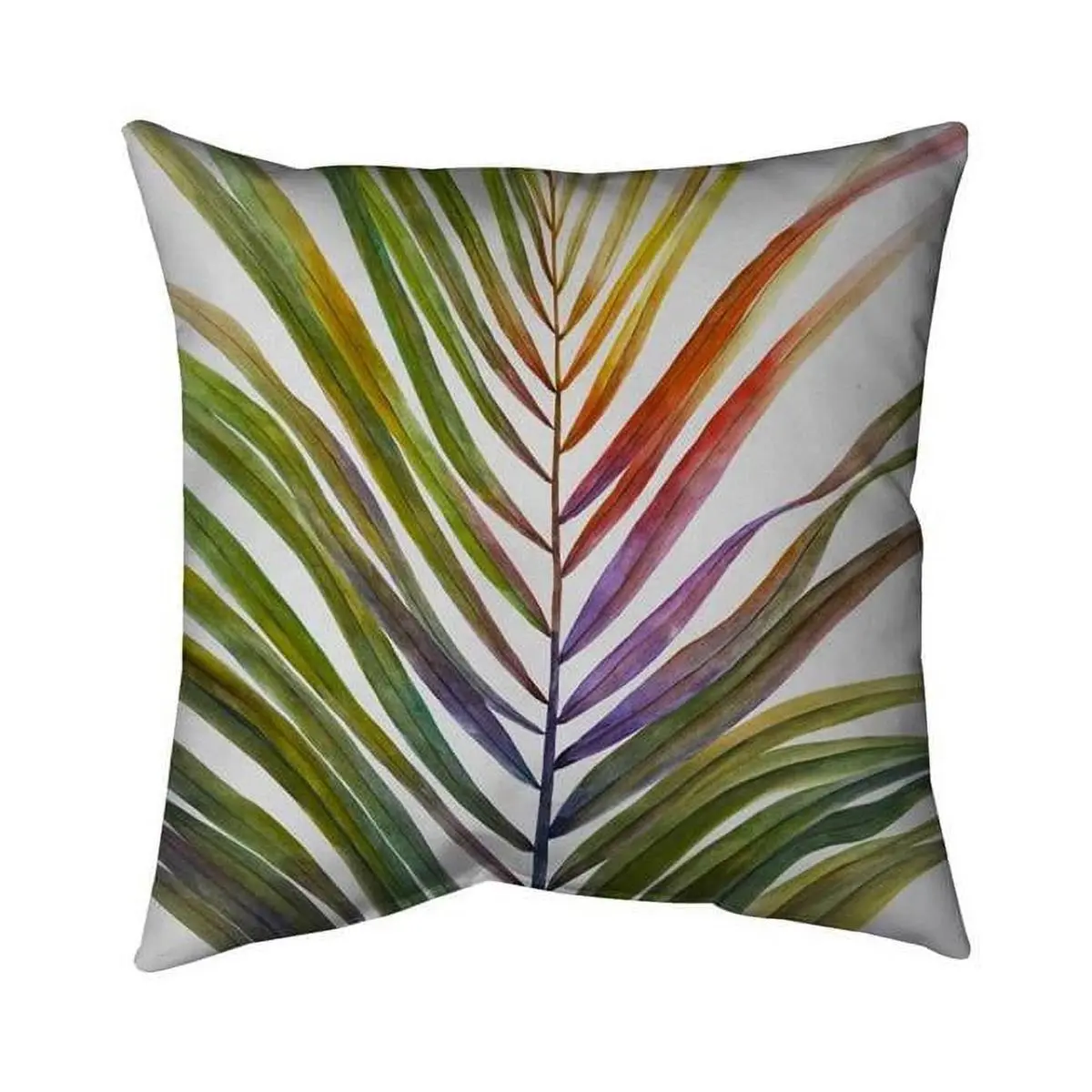 212 MAIN Square Cushion Cover - 20x20 in Double-Sided Watercolor Palm Leaf Print, Tropical Cushion for Home Decoration, Cushions