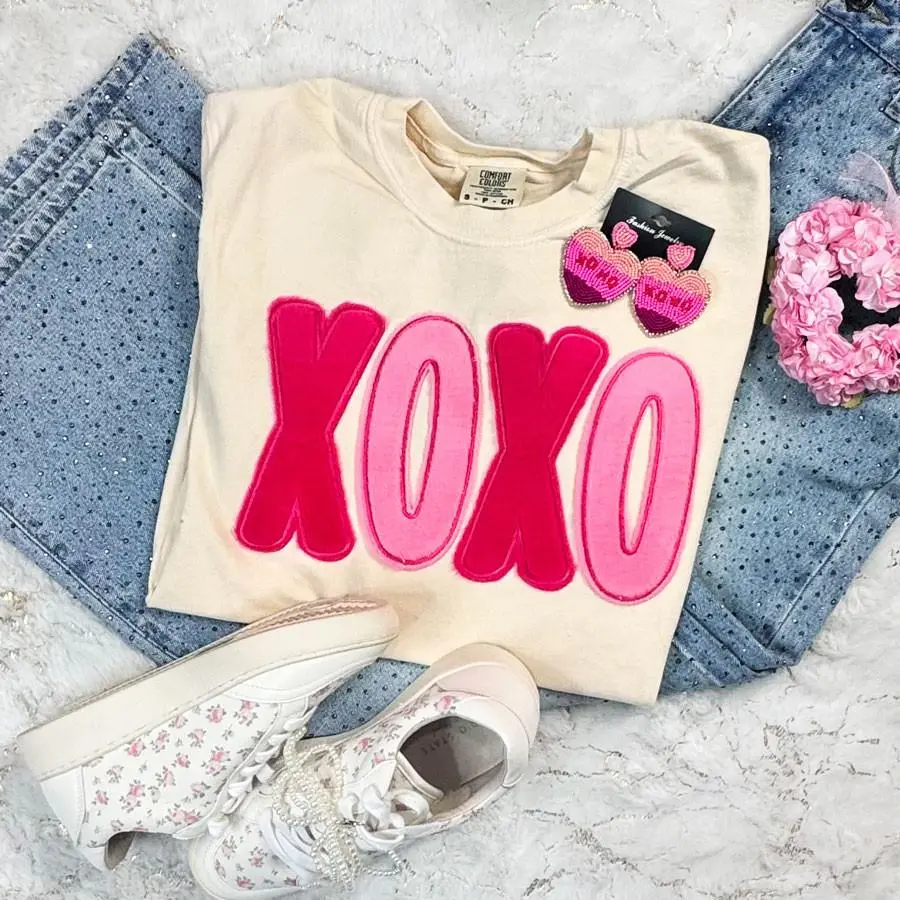 XOXO Fluffy Chenille Patch