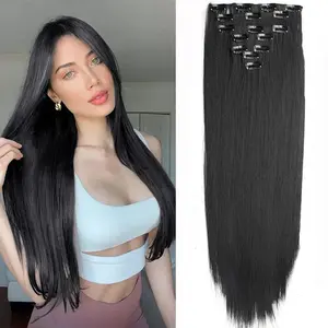 Hair Extensions Seamless Clip in Human Hair Natural Straight