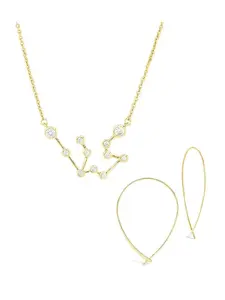 'When Stars Align' Constellation Necklace & Delicate Threader Earrings Set