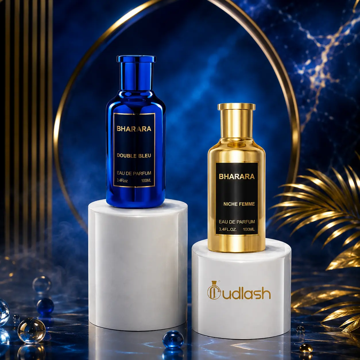 Bharara | Double Bleu + Niche | Men's Fragrance | 100ML - 3.4 | Eau De Parfum | Pineapple- lemon, and bergamot