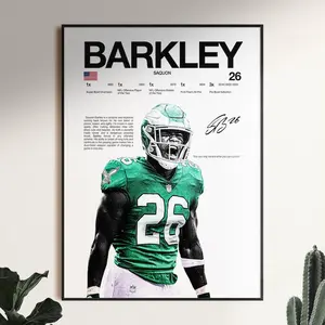 [Unframed] Saquon Barkley Poster, NFL Wall Print, Football Digital , NFL Poster Print, Sports Decor, Philadelphia Eagles Poster, NFL Gift
