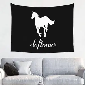 Running Deftones Metal Punk Tapestry Hippie Polyester Wall Hanging Home unique gift polyester wall hanging home bedroom dormitory home decor