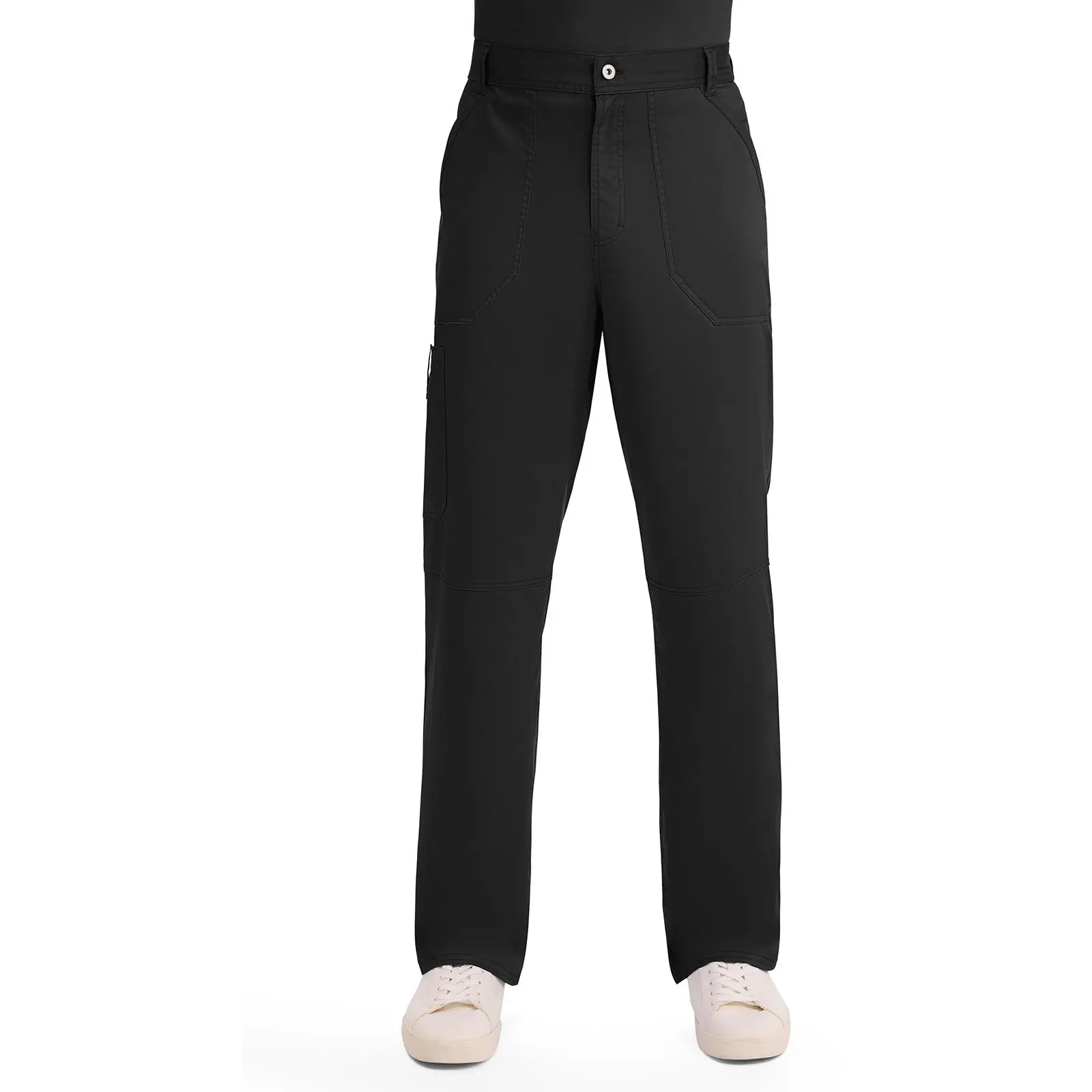 Menswear Mid-Rise Cargo Pants with a Modern Tapered Fit in Breathable Stretch Fabric, Featuring Belt Loops, an Elastic Waist, and 7 Pockets, Polyester