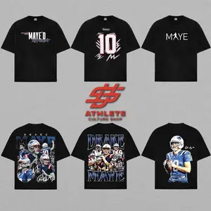 [LEO] Drake Maye 10 For Pats Nation Premium Cotton T-Shirt (Made In US), NE Patriots Football Outfit, Game Day Outfits, Gift For Packers Football Fans, Football Graphic Tee