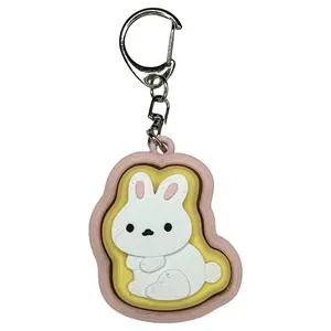 Sitting Bunny Fidget Clicker: keychain accessory, Easter, Spring, stress relief, cute must have