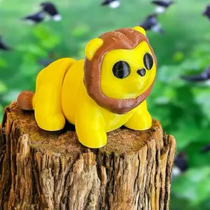 Mini tiny lion 3D printed figure decoration