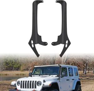 Nilight Windshield Frame Mounting Bracket for 52Inch LED Light Bar for 2018 2019 2020 2021 2022 2023 Wrangler JL/JLU Unlimited,,Black