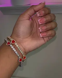 Red Heart Tennis Bracelet
