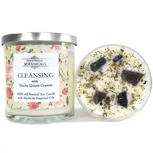Cleansing Pure & Natural Soy Candle with Crystals | Art Of The Root