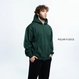 EKKO Blank Zip-Up Hoodie - Polar Fleece | 380 GSM | Men's + Women's Hoodie