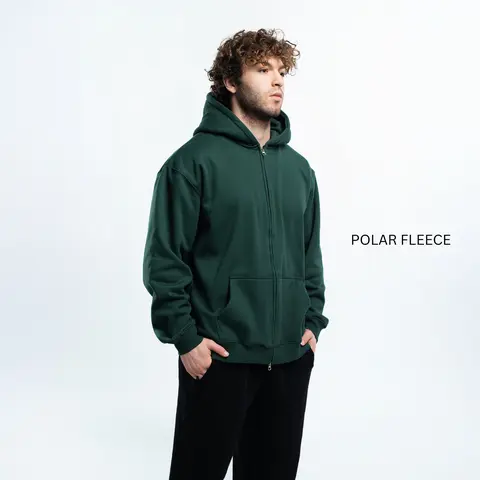 EKKO Blank Zip-Up Hoodie - Polar Fleece | 380 GSM | Men's + Women's Hoodie