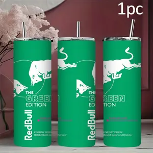 1pc 17/20oz Edition Stainless Steel Double-layer vacuum insulated water bottle ,20oz Straight Stainless Steel Drinking Cup with Thermal Insulation with Straw,Suitable for camping and outdoor activities, Tumbler Drinkware