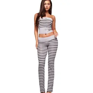 Foldable sports pants with gray and black stripes GARMENTARY Foldable sports pants with gray and black stripes GARMENTARY