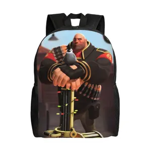 Cartoon Team Fortress 2 update 2024 Backpack Large capacity and light weight TF2 best class for beginners Shoulder Bag utility  Laptop Bagpack for Men Women Bookbag for Work Camping Travel