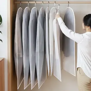 5 PCS Clothing dust cover, hanging dust bag, suit cover, hanging garment bag, home wardrobe coat cover