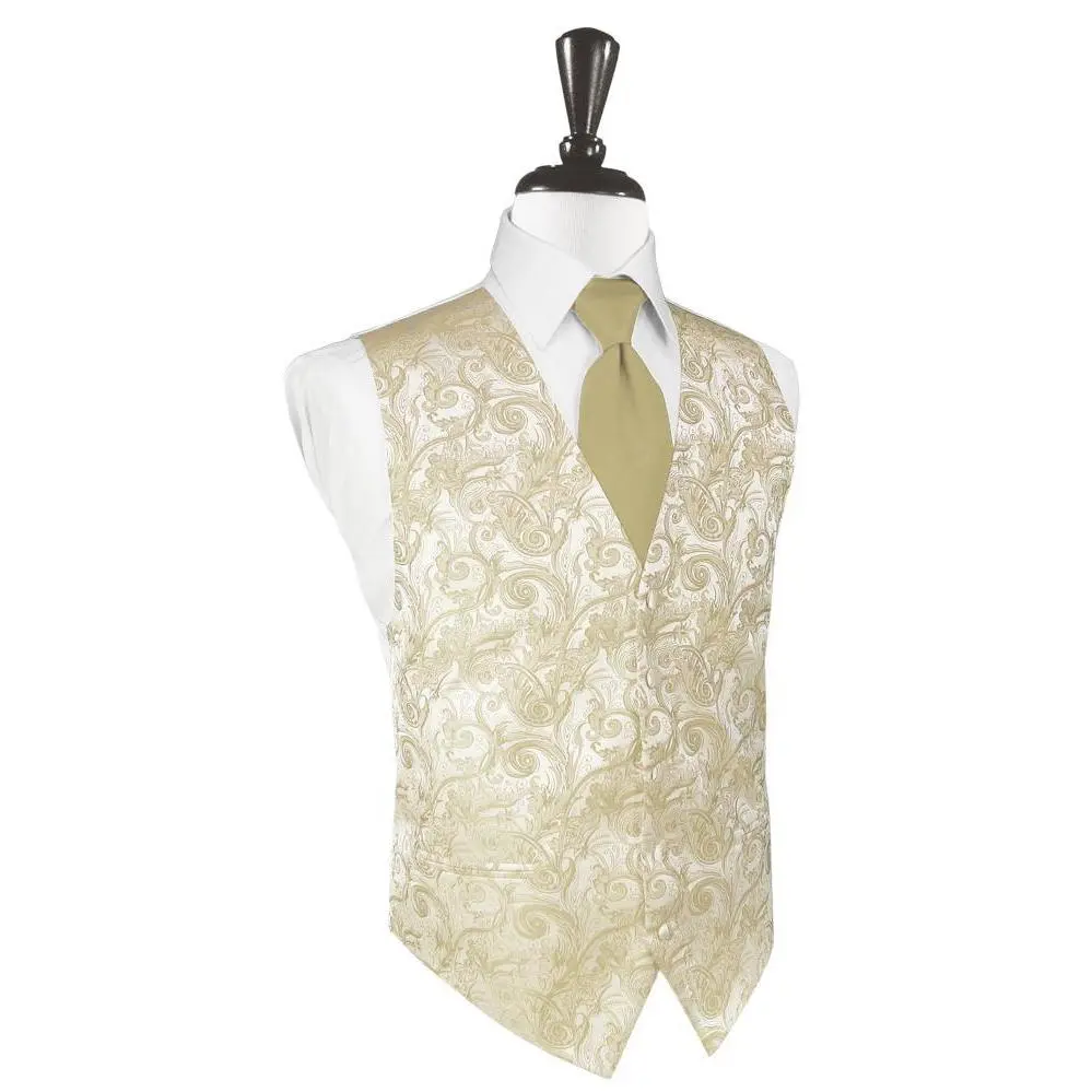 Golden Tapestry Tuxedo Vest