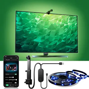RGB LED TV Backlight Strip with Ar Color Sensor, Fits 55-85 Inch Tvs, Syncs Music, Ideal for Gaming Room, Bedroom & Living Room