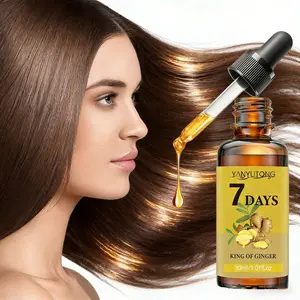 Ginger Hair Oil 30ML Hair Growth Oils, Cold-Pressed Ginger Root Oil, Turmeric Promotes Hair Growth, Improves Scalp Environment, Unisex Anti-Hair Loss Care, Haircare