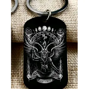 zomdias Capricorn hot birth day art keychain