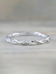 1 PC Elegant Cubic Zirconia Ring Wedding Rings For Women For Wedding Engagement Band Jewelry Gift